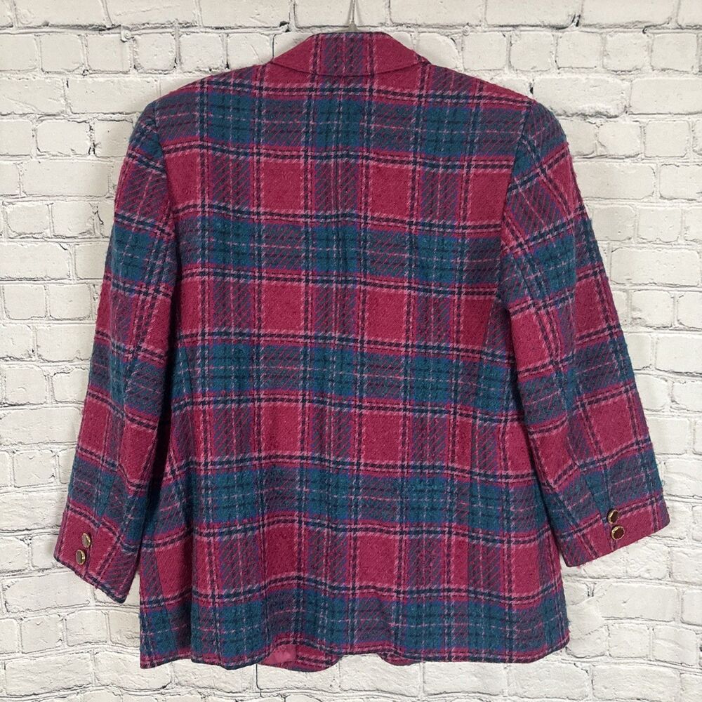 Pendleton Blazer Jacket Virgin Wool Multi Tartan … - image 3